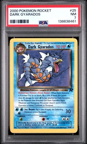 PSA 7 - Dark Gyarados 25/82 Team Rocket Regular - Cert. 138638461