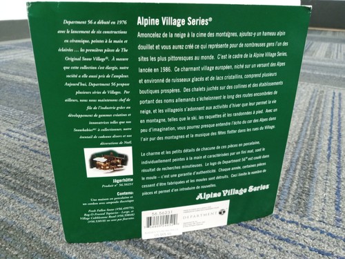 Department 56 Alpine Village Series #56231 Jagerhutte Hunting Cabin 2003 w Box - Picture 17 of 18