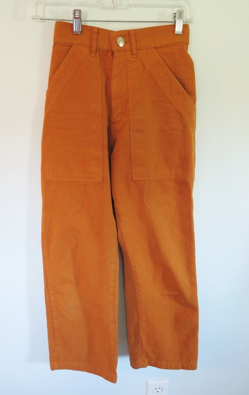 Big Bud Press Work Pants XXS Rust Orange 100% Cotton Carpenter Utility