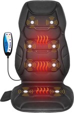 Massage Seat Cushion with Heat, 9 Modes, Lumbar Support for Home/Office