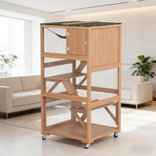 Large Outdoor Catio Enclosure House w/ Hammock  Ramps - Multi-Level Cat Play