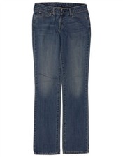 LEVI'S Womens Demi Curve Straight Jeans W28 L34 Blue Cotton FU14