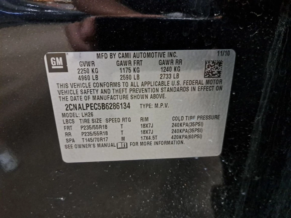 Computadora/módulo motor Ecu/Ecm/Pcm 2011 Equinox Sku#4232860 Foto 3 de 4