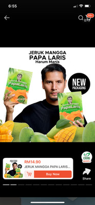 Jeruk Mangga Papa Laris 2.0 Pickled Mango Snack   FREE Scarf Limited Gift