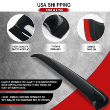 970mm Sunmoon Roof Top Window Sunroof Visor Vent Rainwind Deflector Black