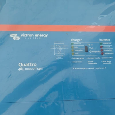 VICTRON ENERGY Victron QUA483100102 Quattro 48/10000/140-100/100 120V Inverter Charger