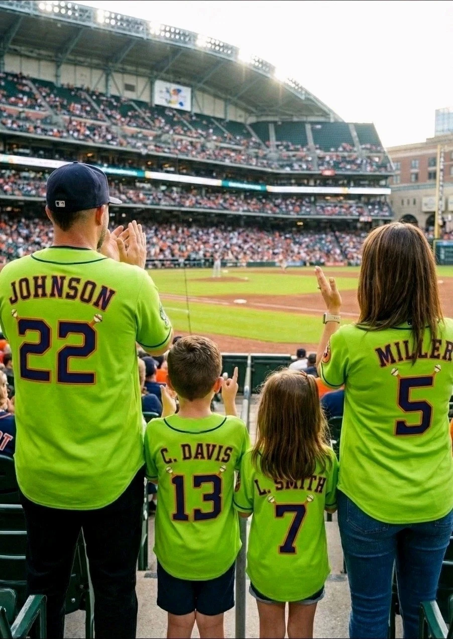 Custom 2025 Houston Astros Orbit The Mascot Special Edition 3DPrint Green Jersey