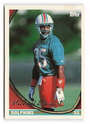 #ad 1994 Topps Michael Stewart #539 Miami Dolphins $2.46