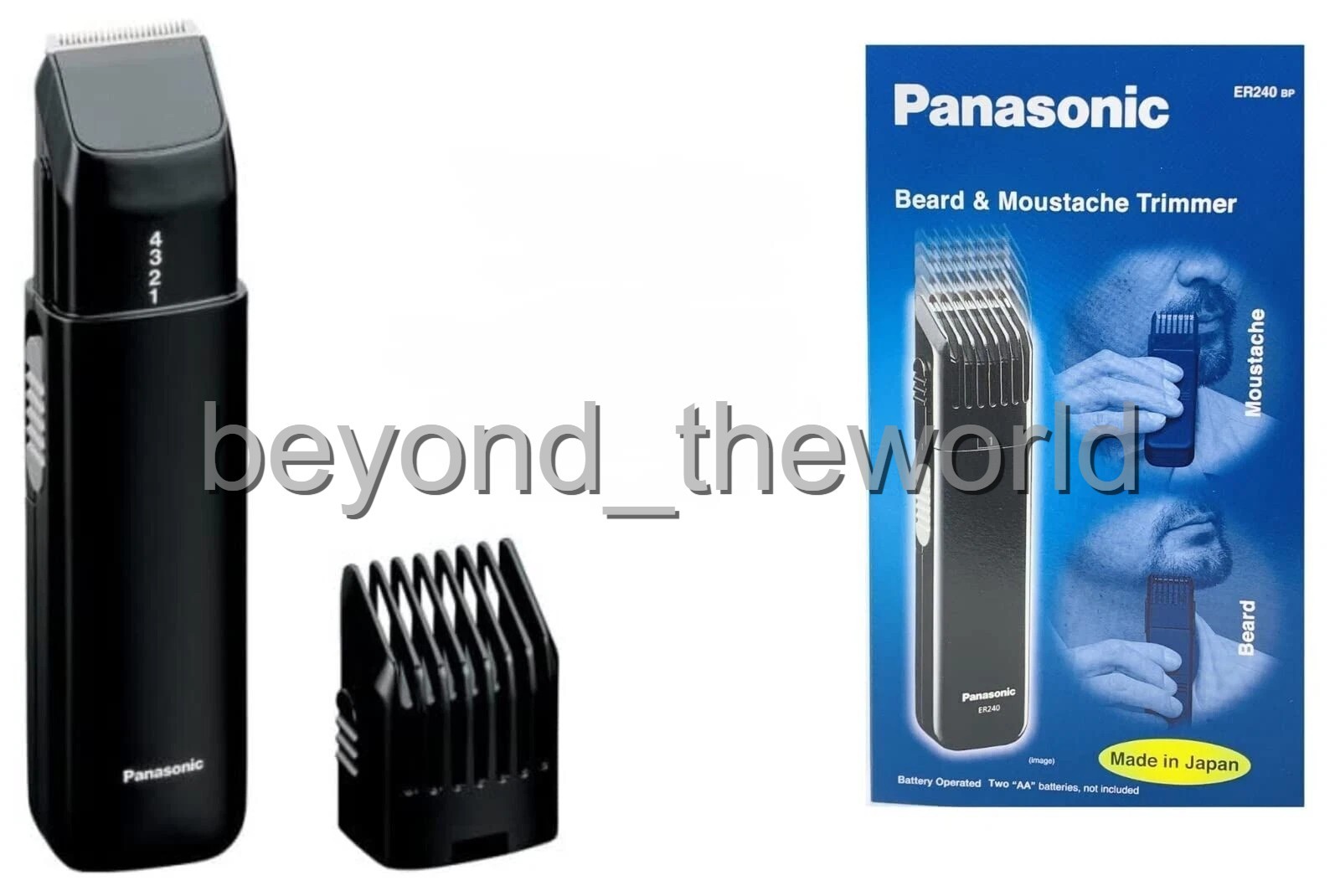 Panasonic ER240 Operated Beard Moustache Trimmer Made in Jap