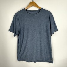 Vuori Mens Strato Tech Tee L Large Blue Heather Dream Knit Pullover V126