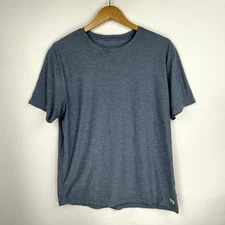 Vuori Mens Strato Tech Tee L Large Blue Heather Dream Knit Pullover V126