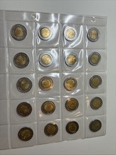 Moneta Italia 500 Lire Collezione Completa Bimetalliche Dal 1982 Al 1999, 20 pz
