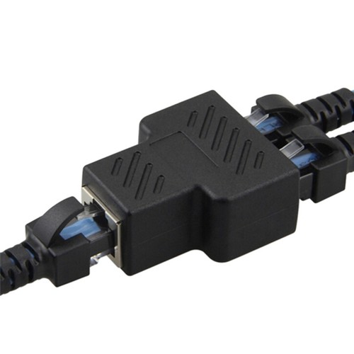 1 To 2 Ways RJ45 LAN Ethernet Network Cable Female Splitter Connector Adapter _j - Photo 11/12