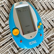 Radica Tetris Handheld Electronic Game 2005 Blue Tested Working LCD Retro