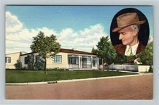 Albuquerque NM-New Mexico, Ernie Pyles Home Vintage Souvenir Postcard