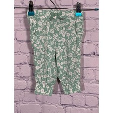Janie Jack Baby Girls Faded jade Floral Pant Size 6-12M Preppy Quiet Luxury