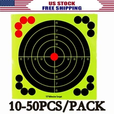 12'' Shooting Targets Adhesive Splatter Paper Glow Gun Rifle Exercises US STOCK