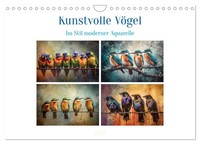 "Calendar 2027 · US Version · Artful Birds (Wall Calendar 2027 12\" × 8\" Landscape"