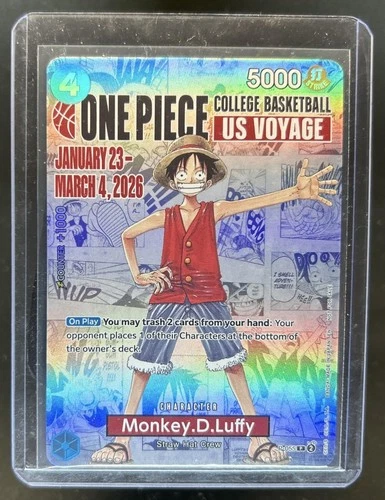 2026 One Piece X College Basketball US Voyage Monkey D Luffy Promo #P-055