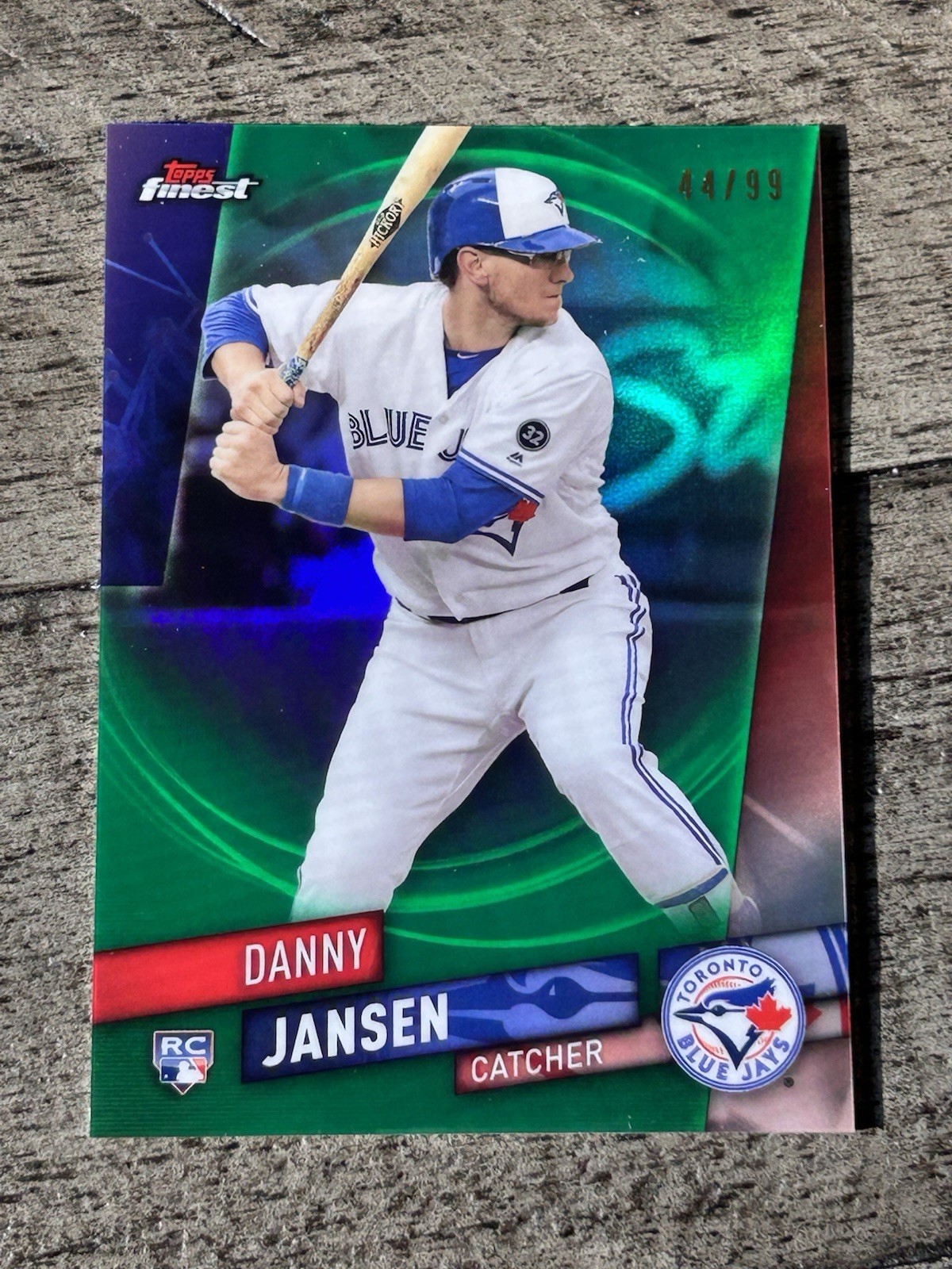 2019 Topps Finest DANNY JANSEN GREEN REFRACTOR ROOKIE BLUE JAYS /99