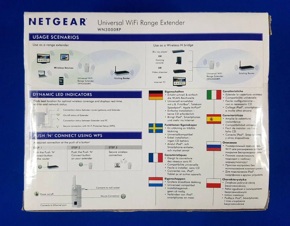 NETGEAR Universal WiFi Range Extender WN3000RP • 2.4 GHz • WLAN-Repeater - Bild 3 von 4