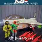 G.I. Joe X-16 Ghost Striker Fighter Jet With Ace & Flak Viper Vintage GI 1993