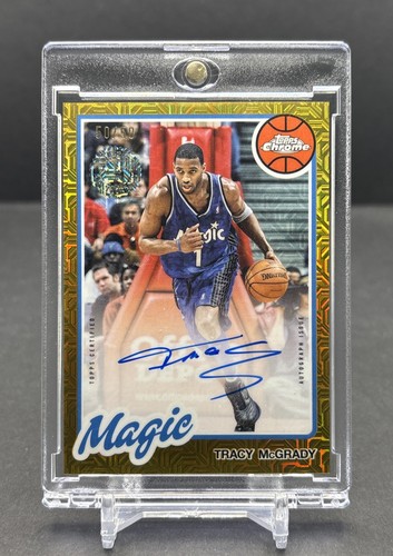 2025-26 TOPPS CHROME 80CA2-TMC Tracy McGrady 1980 Silver Pack Mojo Gold Auto /50