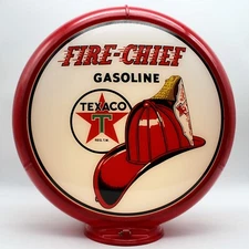 TEXACO FIRE CHIEF 13.5" Gas Pump Globe - SHIPS FULLY ASSEMBLED! MADE IN THE USA!