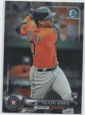 2017 Bowman Chrome Baseball #57 Yulieski Gurriel HOUSTON ASTROS Rookie Card 3. rookie card picture