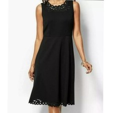 Women's Talbots Black Dress 4 Cocktail Business "Little black dress" New