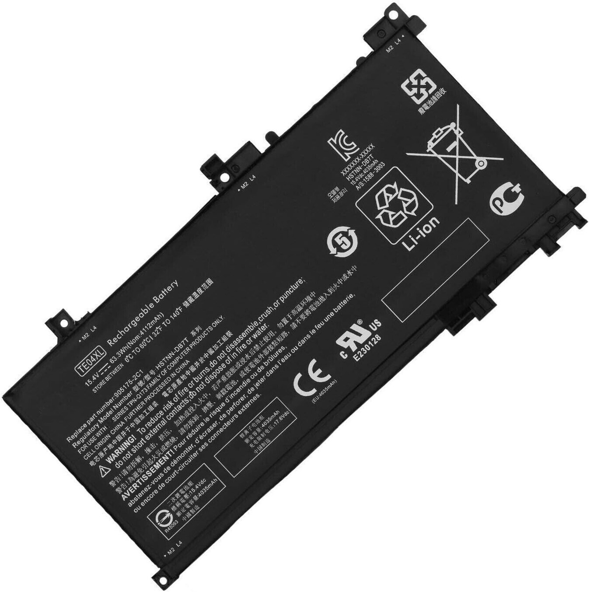 Battery for HP Omen 15-AX200 15-AX250WM 15-AX 15-BC 905175-2C1