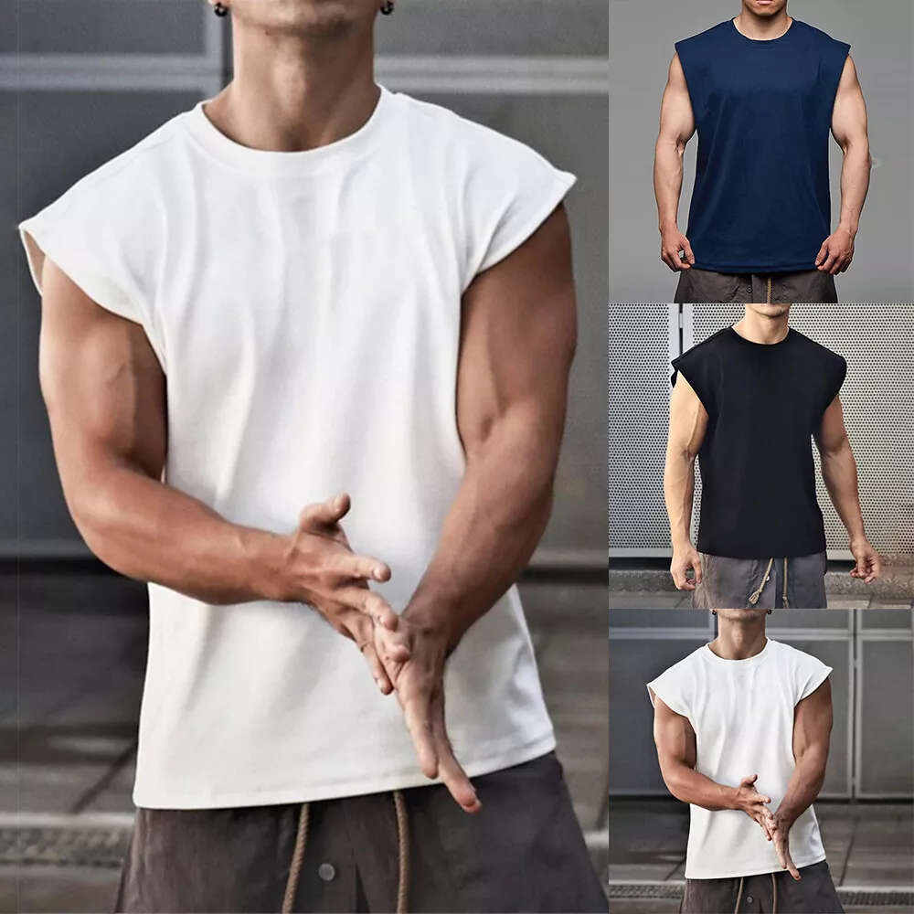 Sleeveless t shirts clearance men's for gym