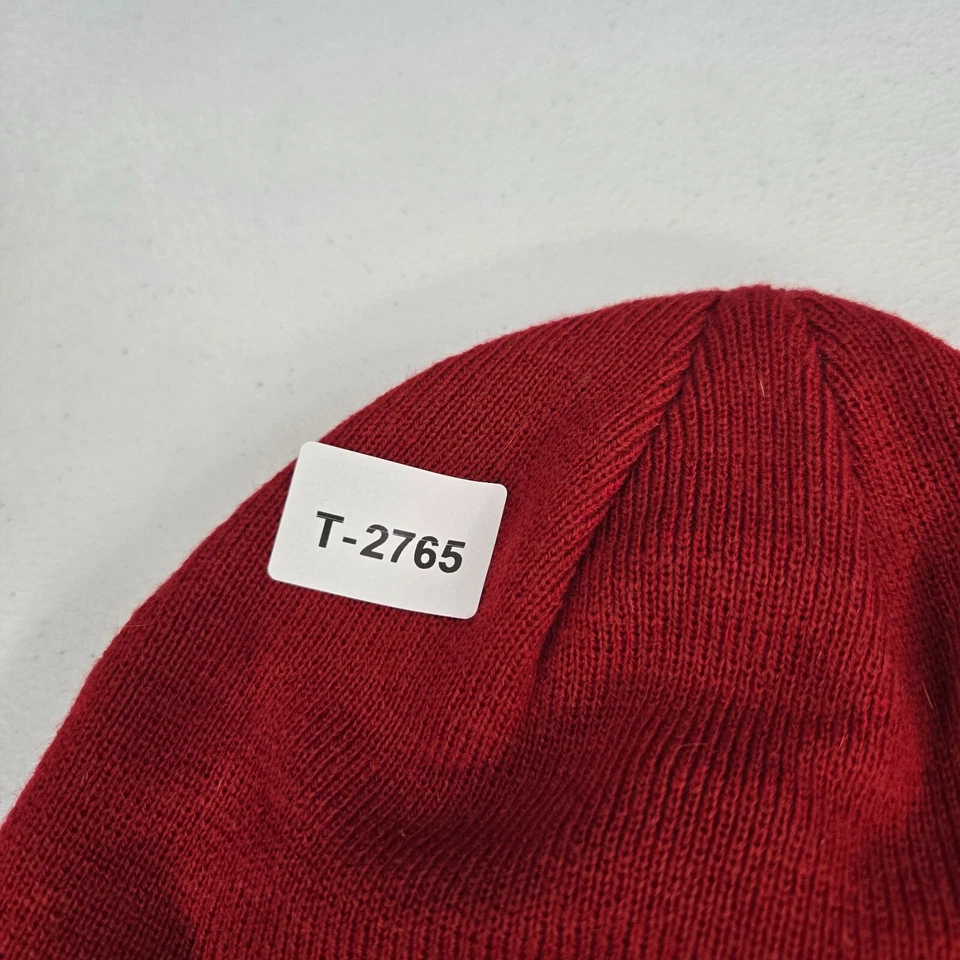 DC 鞋 男式 帽子 均码 红色 豆豆 针织 丙烯酸标志 贴布 成人 休闲 — 第 2/4 张图片