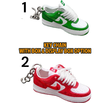 Air Force Key Chain, Movable Shoelace & Shoe tongue Sneaker Collectible With Box
