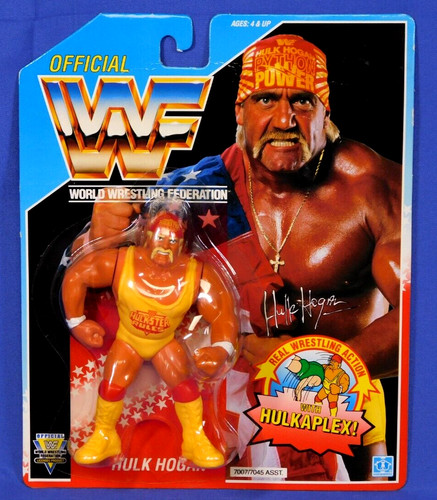 WWF HASBRO HULK HOGAN SERIES 3 MOC USA CARD 1991 B...