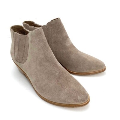 Joie Barlow Tan Suede Ankle Booties in Beige Stone/Tan Women Size 38