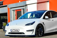 Spoilerschwert Frontspoiler Splitter aus ABS für Tesla Model Y + Performance