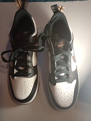 Nike Dunk Low SE Black White Metallic Shoes DH9764-001 (GS) 7Youth / 8.5 women's