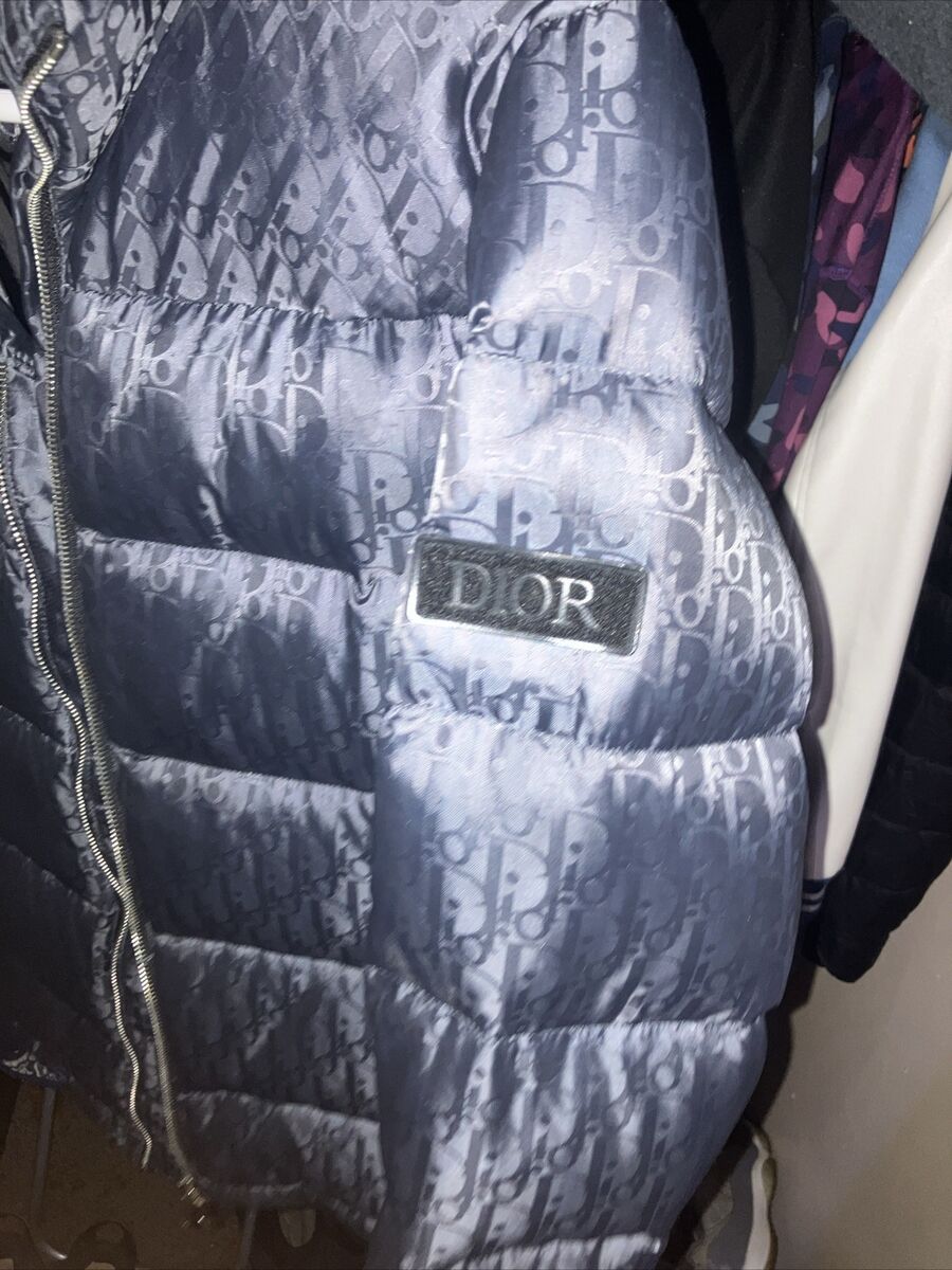 DIOR OBLIQUE DOWN JACKET Black Technical Jacquard Men's Size DIOR OBLIQUE DOWN JACKET Black Technical Jacquard Men's Size