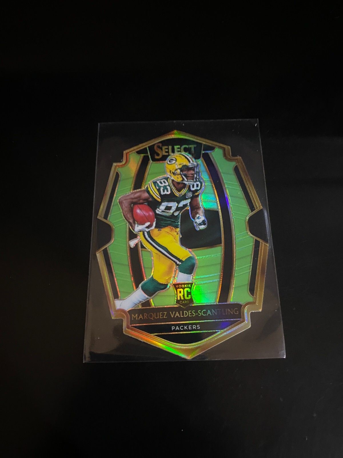 Marquez Valdes-Scantling 2018 Select Neon Green Prizm /49 RC Die Cut Packers 148