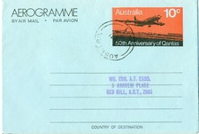 Australia 1971 Airletter Qantas  AFPO 1  Sydney Royal Air Force RAAF Vietnam War