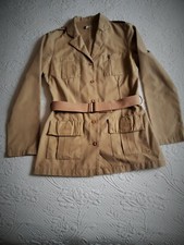 Veste esprit saharienne  , vintage, beige kaki - Taille 38-