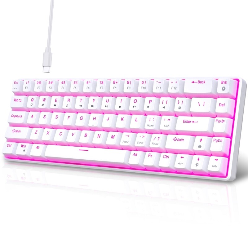 68Key Mechanical Keyboard with Double-Shot Two-Tone Backlit Keys