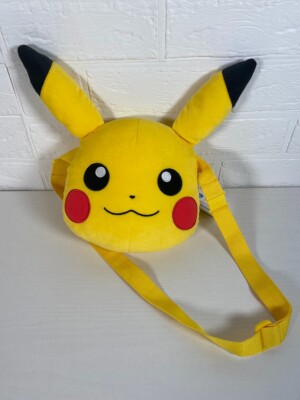 Pocket Monster Bandai Pokemon Pikachu Shoulder Bag 8.7inch Face Bag Plush Toy