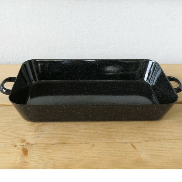Riess Emaille Bratreine Schwarz 44 Cm Vierkantpfane Auflaufform BräTer Pfanne-image