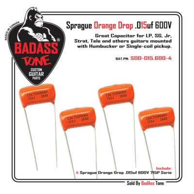 Sprague Orange Drop - Guitar tone cap .015uf 600V Qty (4)