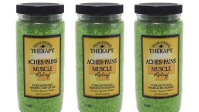 BL Village Nat. Aches + Pains Muscle Mineral Bath Soak 20 oz - THREE PACK