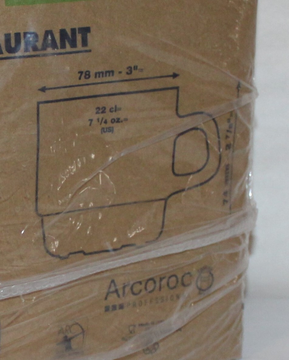 Vintage Arcoroc France Restaurant Quality Coffee Cups Mugs New Case Of