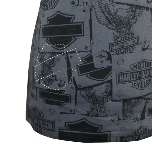 T-shirt donna Harley Davidson ombreggiati carbone aquila cotone nero 156 - Foto 2 di 4