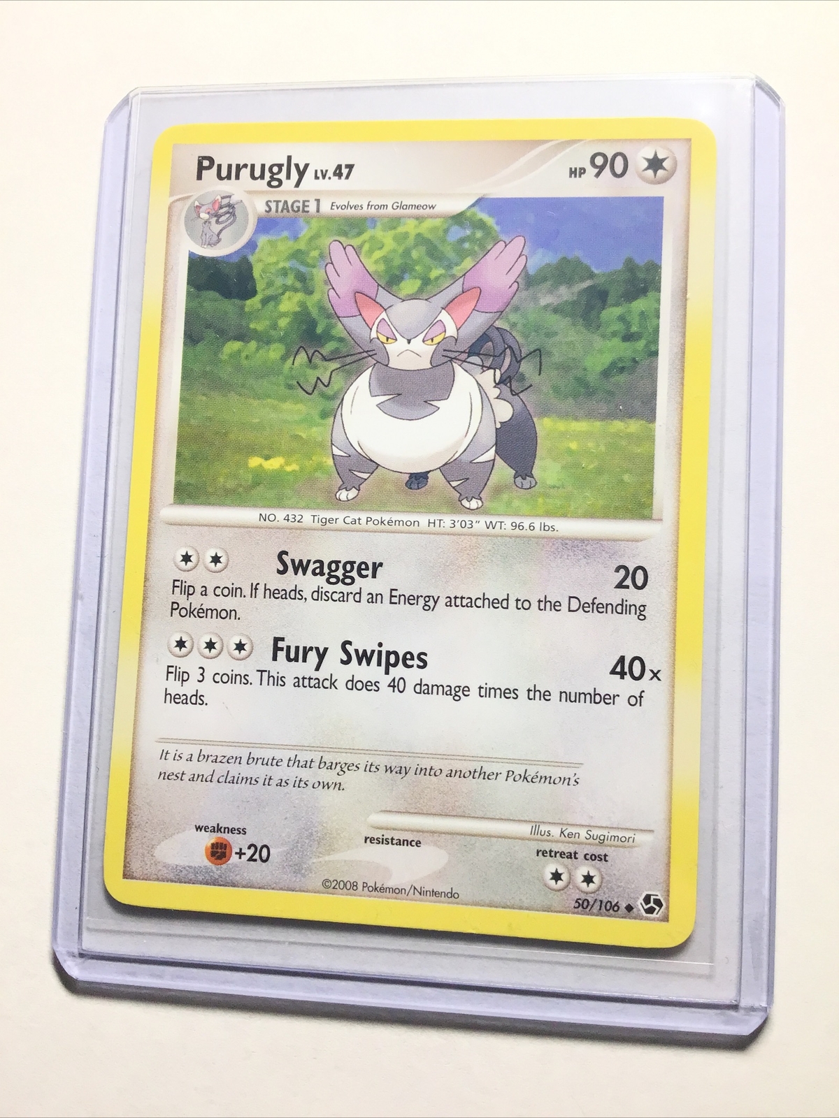 PURUGLY - 50/106 - Great Encounters - Uncommon - Pokemon Card - NM